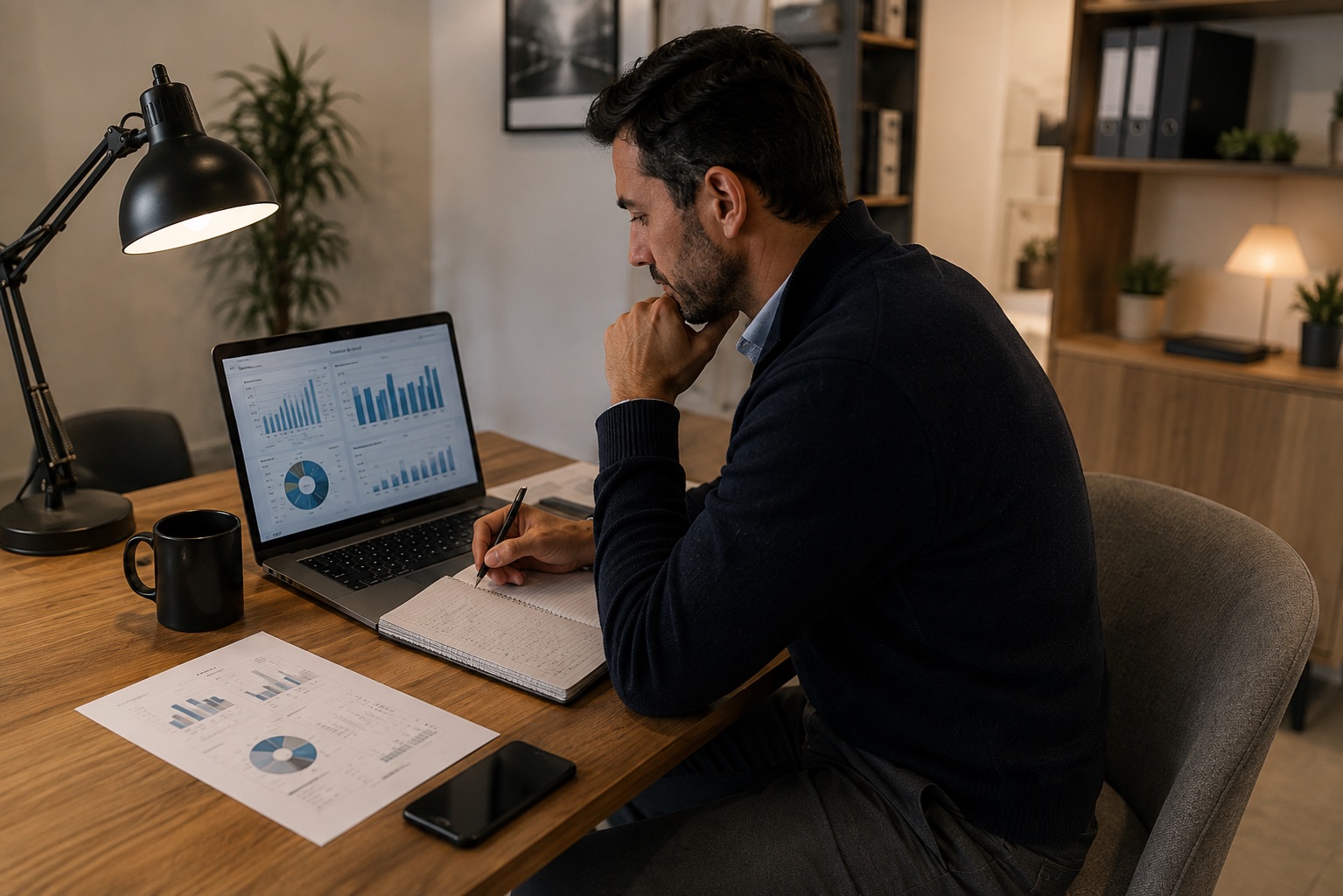 Consultant YLEVIO analysant les indicateurs de performance d'un client